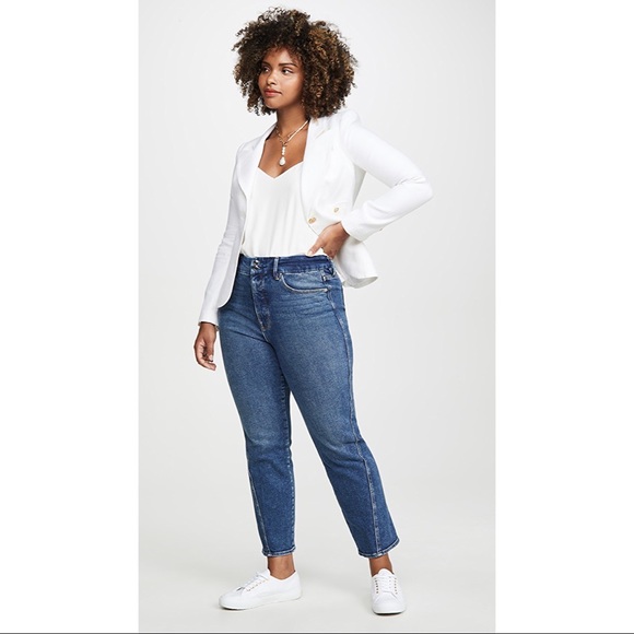 Good American Denim - Good American Twist Seam Crop Straight Leg Jean 14